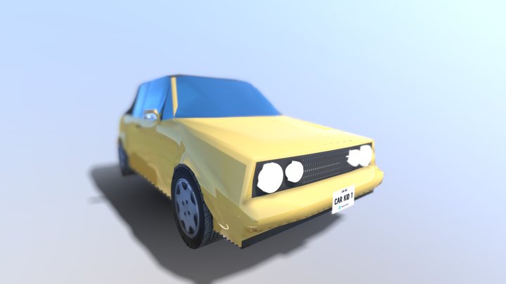 1989 Generic Convertible (VW Cabrio) 3D Model