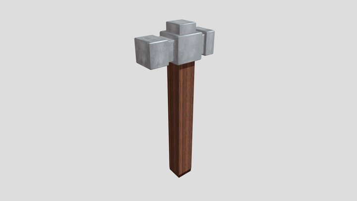 Minecraft Movie Hammer Model 3D Model