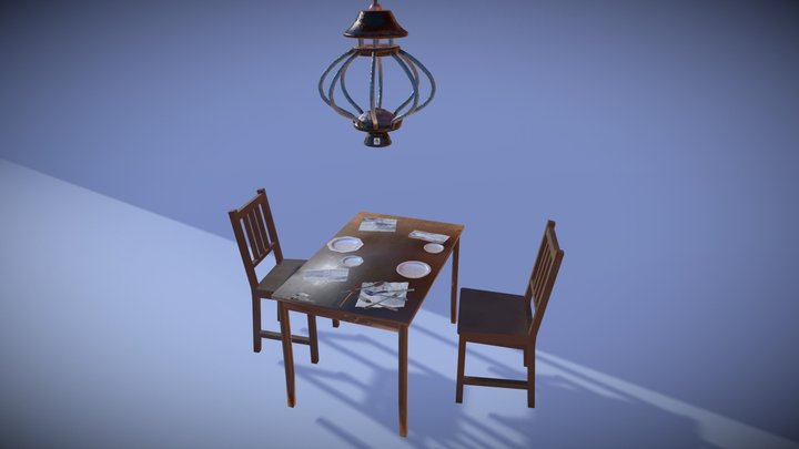 Medieval/Fantasy Kitchen Scene 3D Model