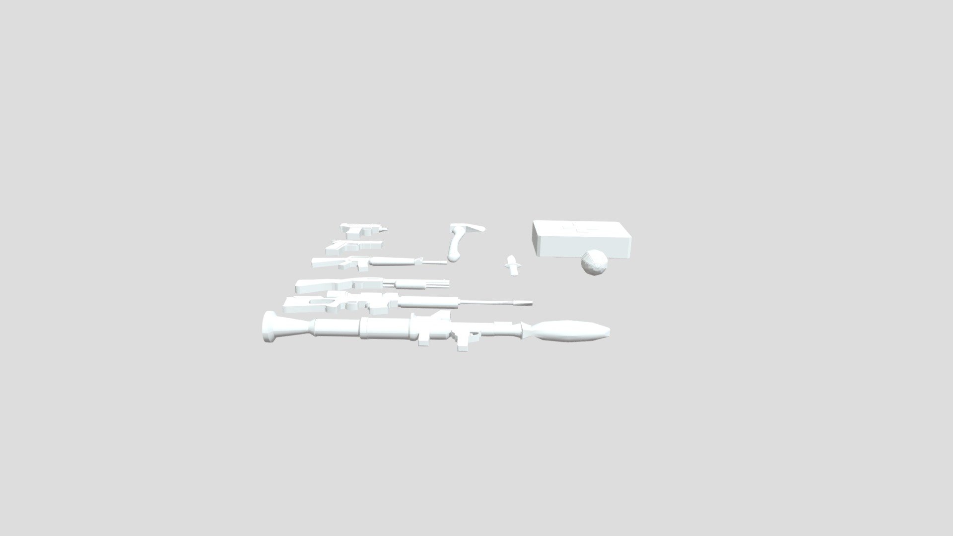 Low Poly Weapon Pack – Game Ready - 3D model by matijakosutic [3838769 ...