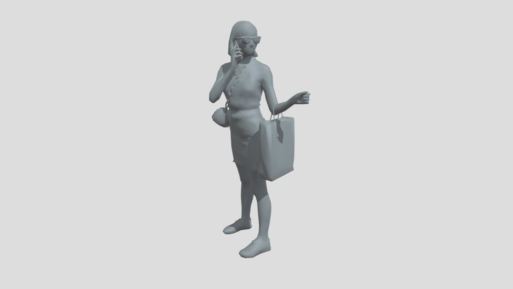 Lowpoly Female Standing