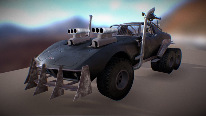 The Imperator - Mad Max inspired Corvette 3D Model