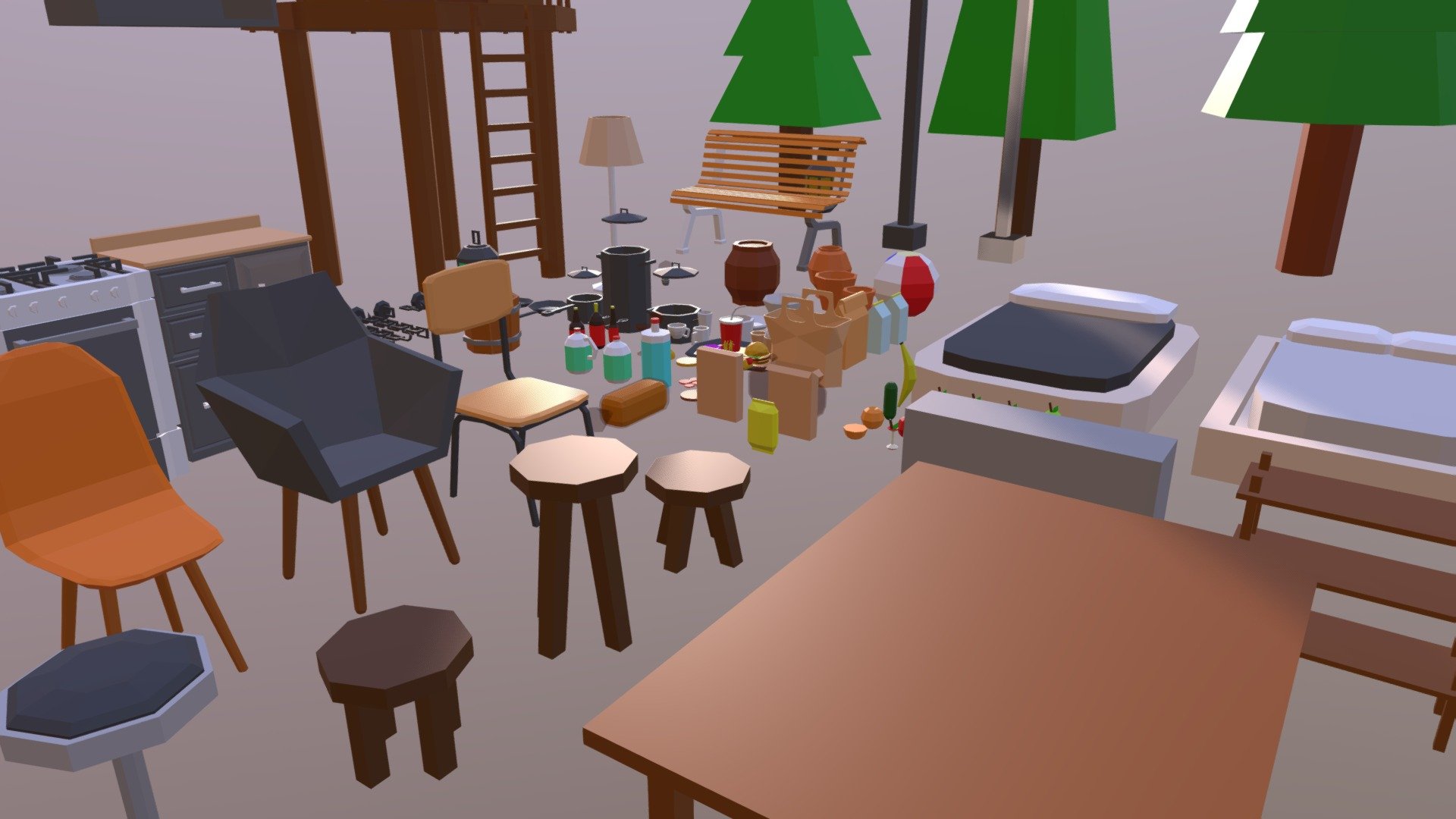 Objects Low Poly
