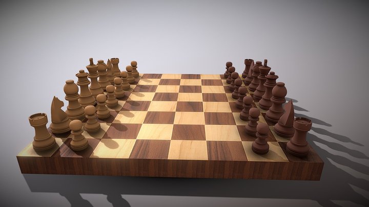 Chess Board 3D Model