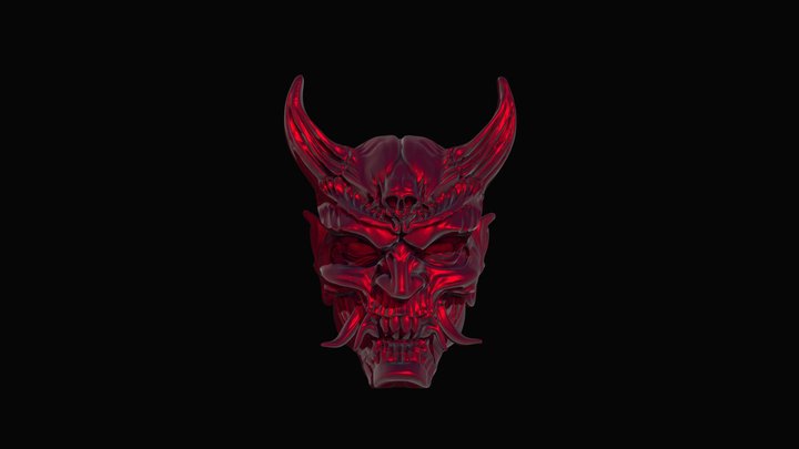 Japanese Mask 死神, God of Death. 3D Model
