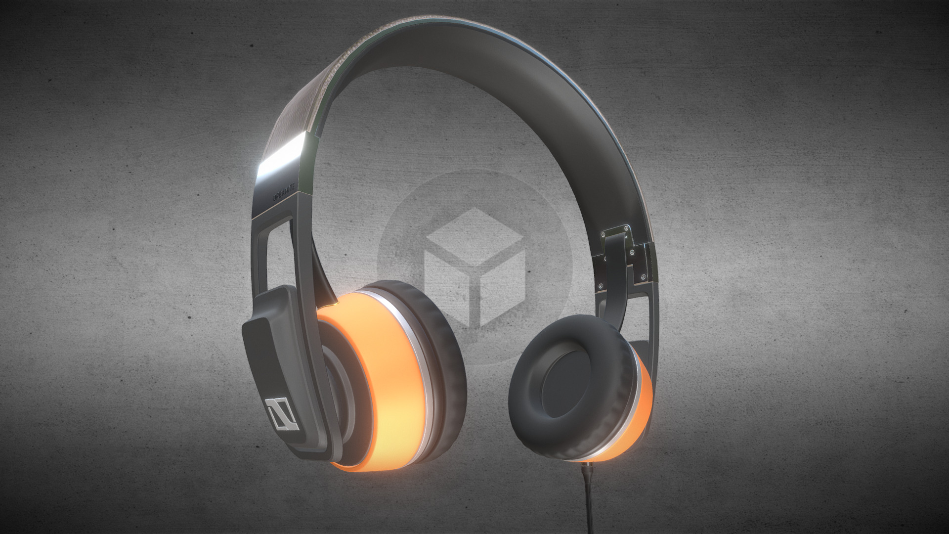 3D model Headphone High Poly - This is a 3D model of the Headphone High Poly. The 3D model is about a pair of headphones.