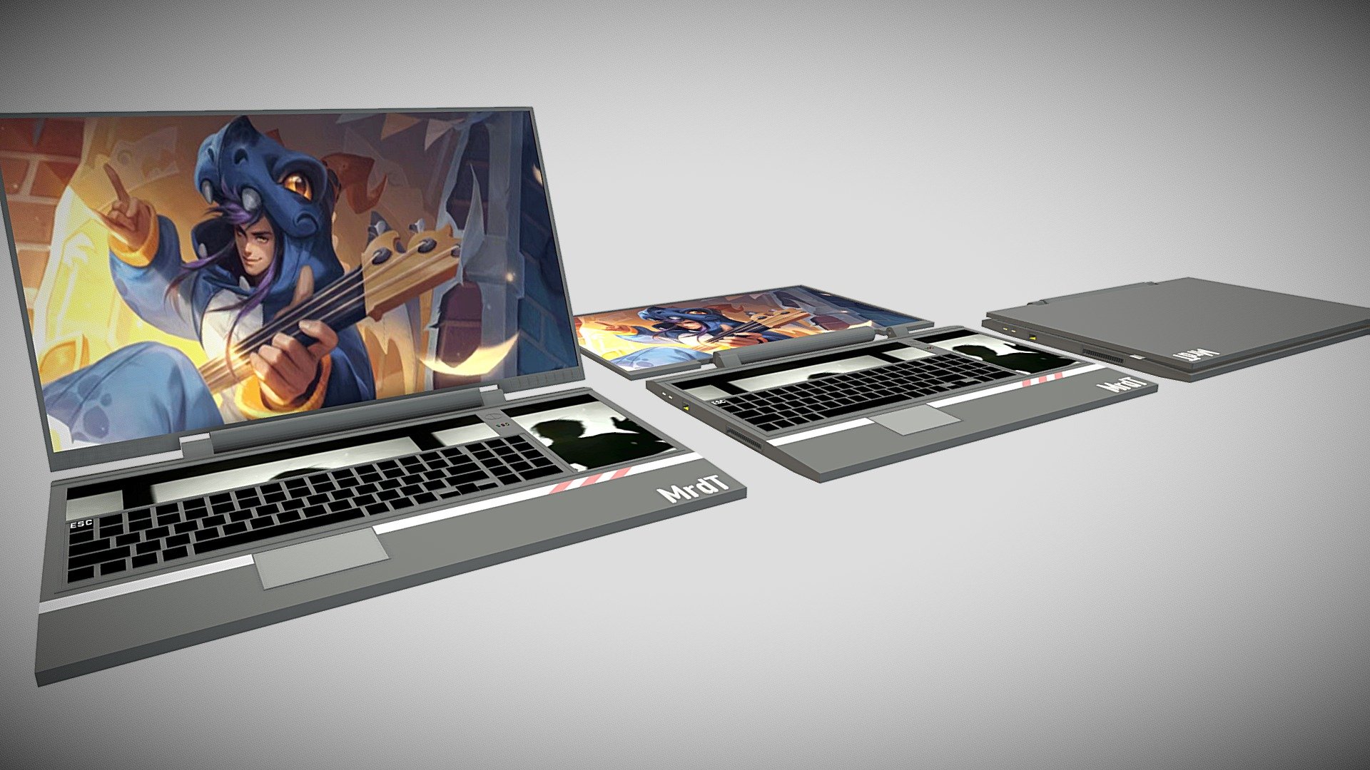 Notebook Computer 便携计算机（移动工作站）笔记本 Download Free 3D model by MrdT