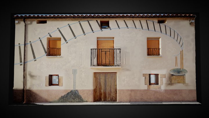 CASA PINTADA DE UN PUEBLO 3D Model