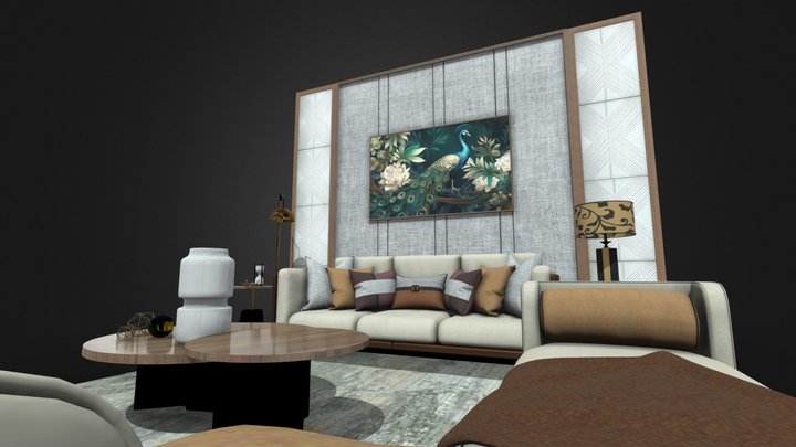Low Poly Modern Sofa | Game Ready 3D Model