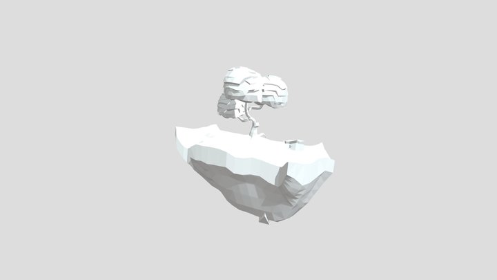 LowPoly Metal Tree 3D Model