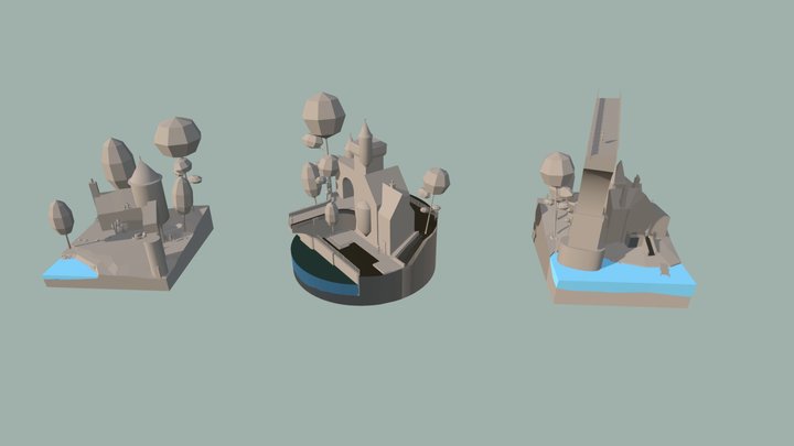 Grandma's House - Diorama and House blockout 3D Model