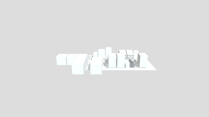 Post Apocalyptic Housing District Level Design 3D Model