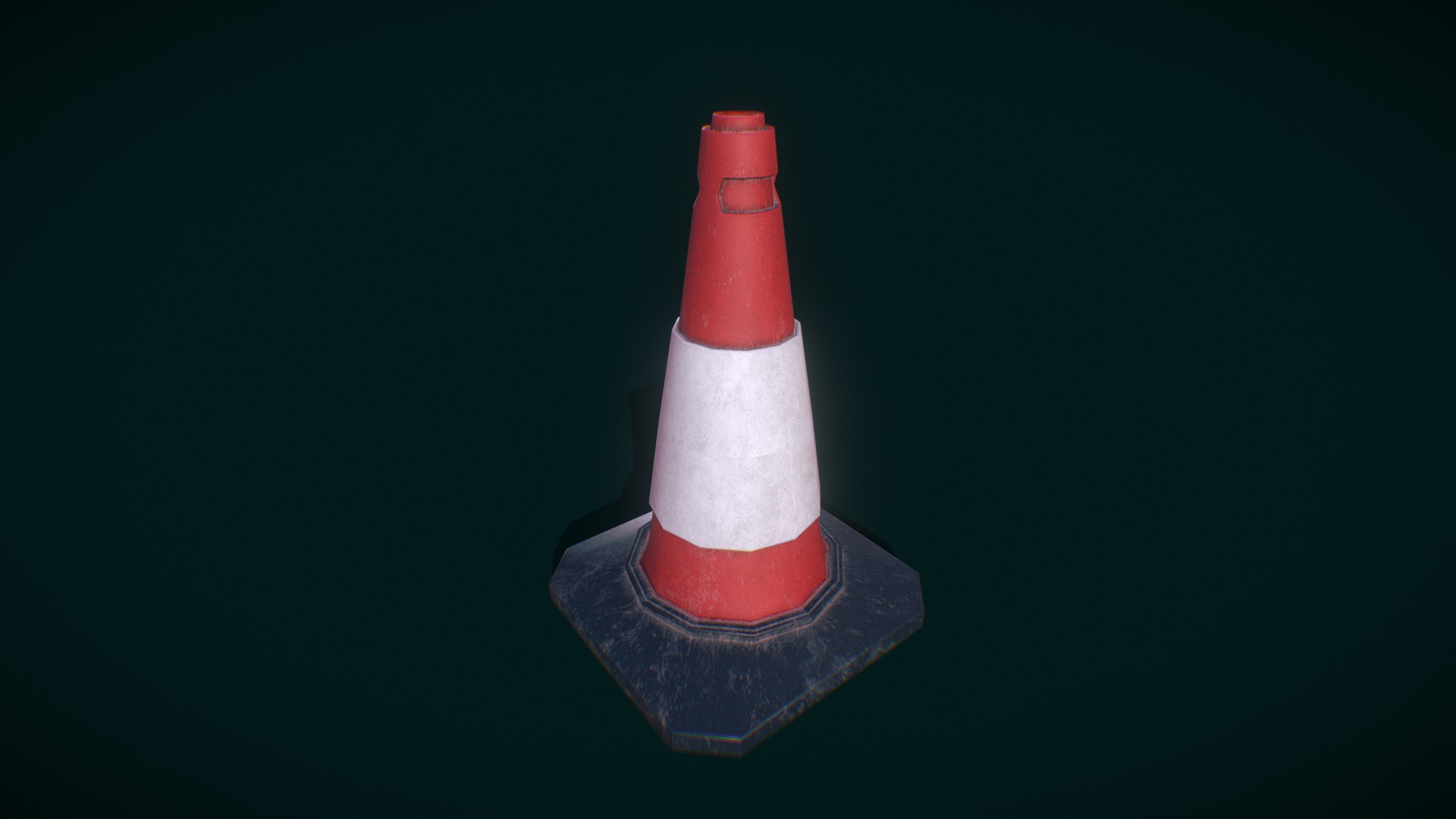 3D model Traffic Cone - This is a 3D model of the Traffic Cone. The 3D model is about a red and white cone.
