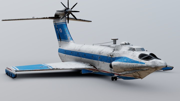 Ekranoplan A-90 "Orlyonok" 3D Model