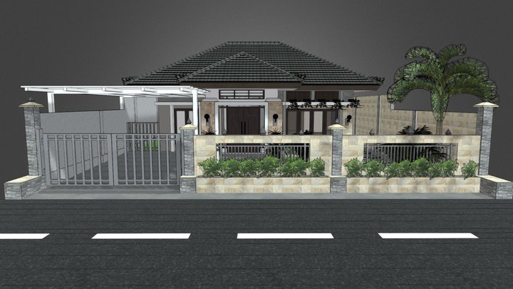 Desain Rumah Modern | Type 1 3D Model