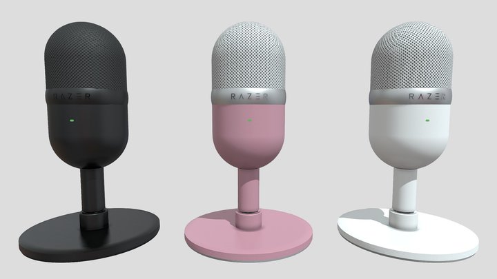 3 Razer Seiren Mini Microphones 3D Model