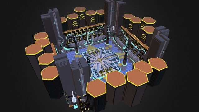 Tron Minecraft hub 3D Model