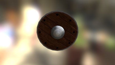 Low Poly Shild 3D Model