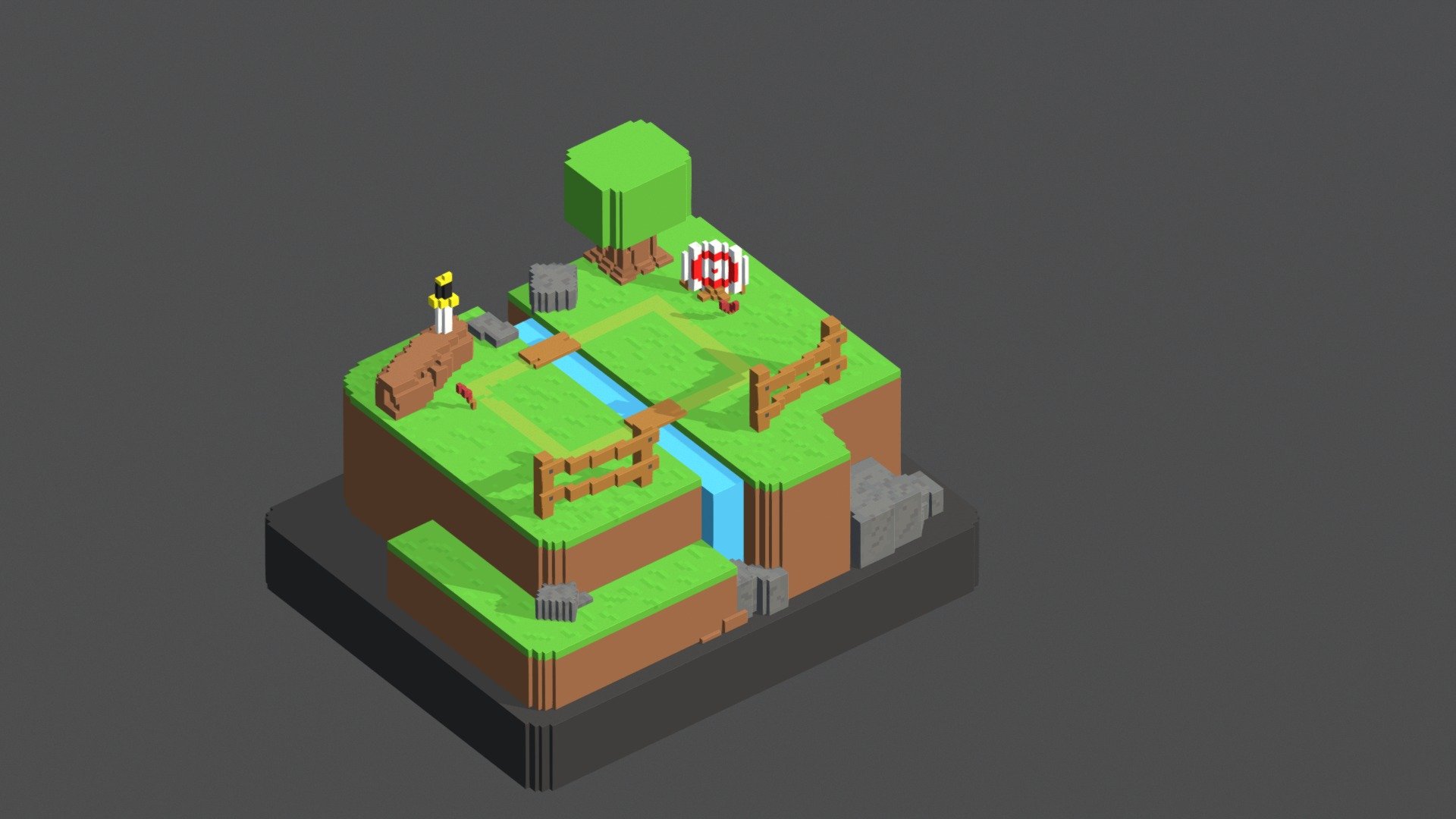 Clash Royale Training Camp Voxel Art