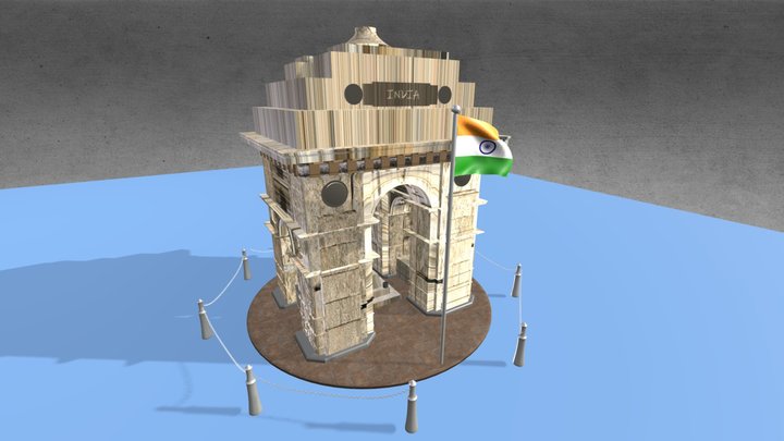 india gate 3D Model