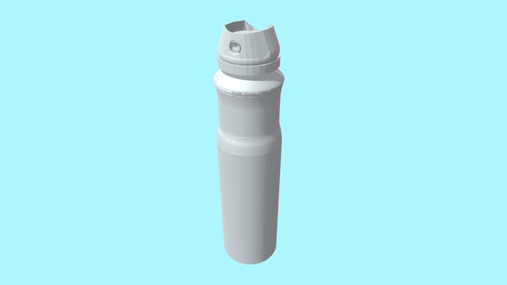 Simple Deodorant with signs of use on surface. 3D Model