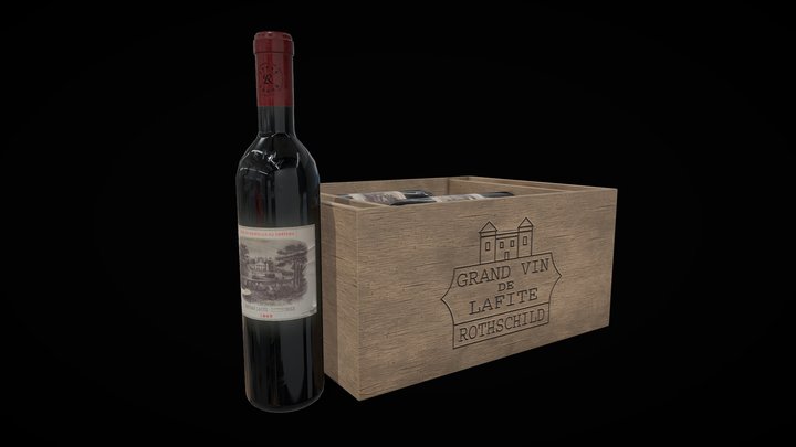 Wines Bottles & Box – Free 3D Model STL