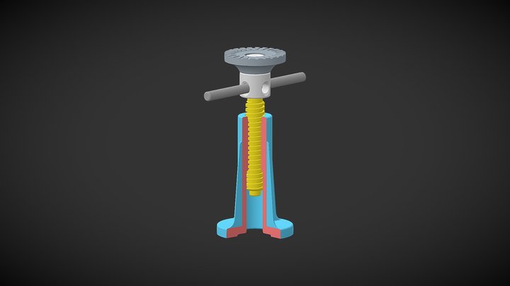 千斤顶工作原理 3D Model