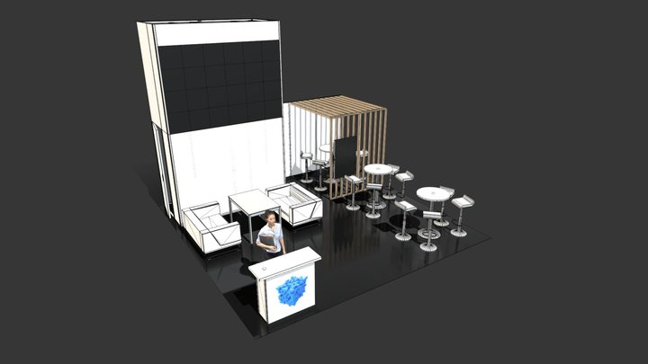 20×20 LED Video Wall Booth Rental Kit #22.10D 3D Model
