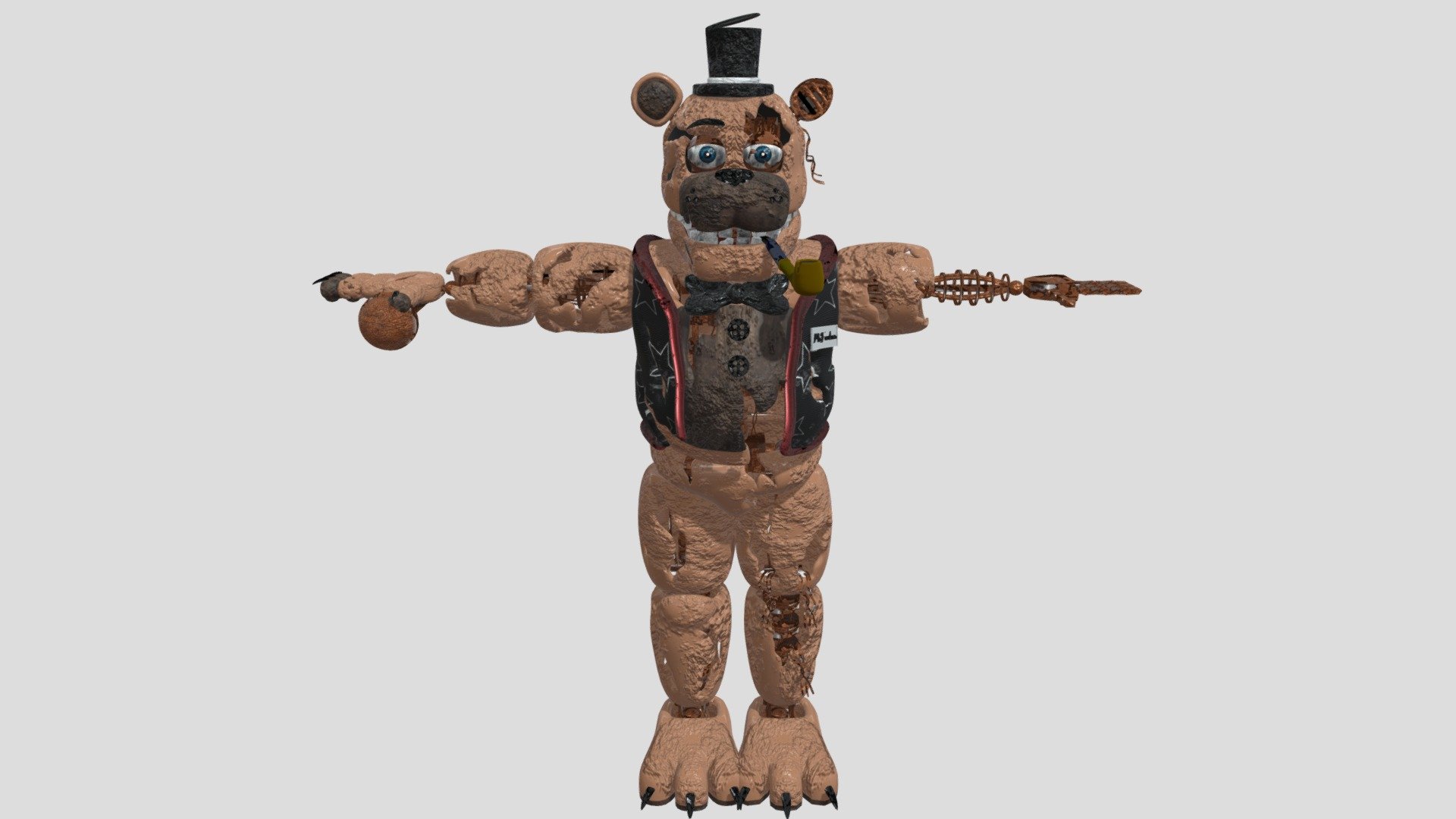 Stylized Withered Freddy Download Free 3d Model By Skylajade69 [384872f] Sketchfab