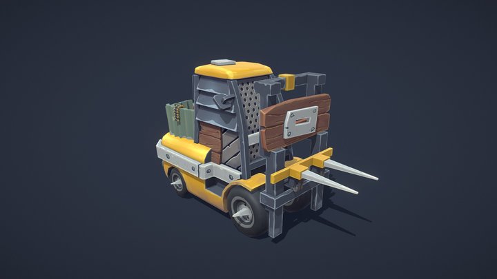 Post-Apocalyptic Forklift 3D Model