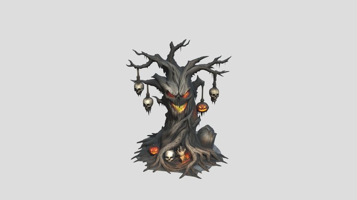 Hallowen Tree 3d model 3D Model