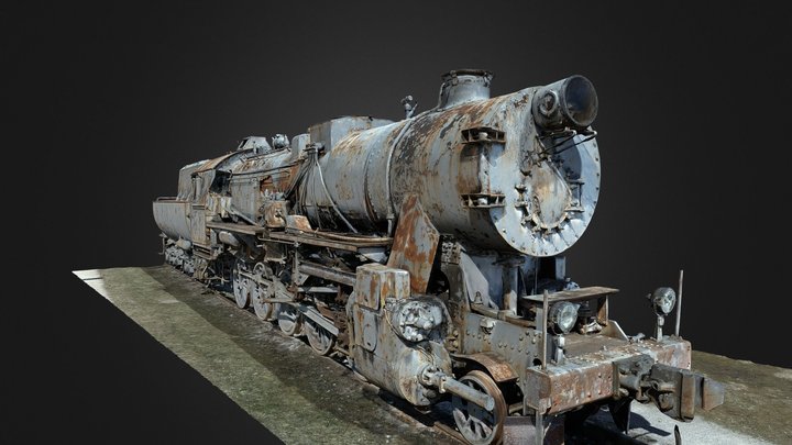 Haapsalu raudteejaam - Auruvedur 52 3368 3D Model
