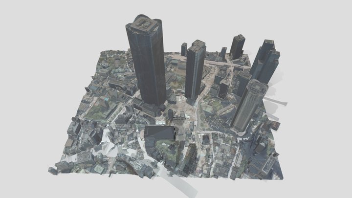 東京都 港区 麻布台ヒルズ付近 3D Model