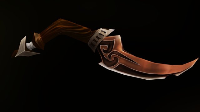 Dagger hand painted 3D Model