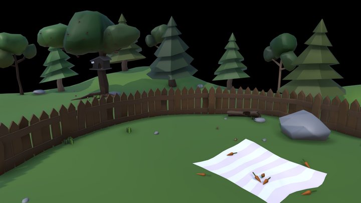Woods - Environment of "Bang your head" 3D Model