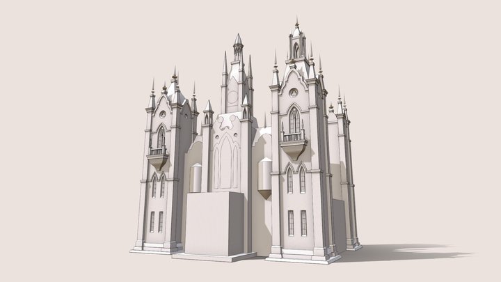 Gothic Mansion (WIP) 3D Model