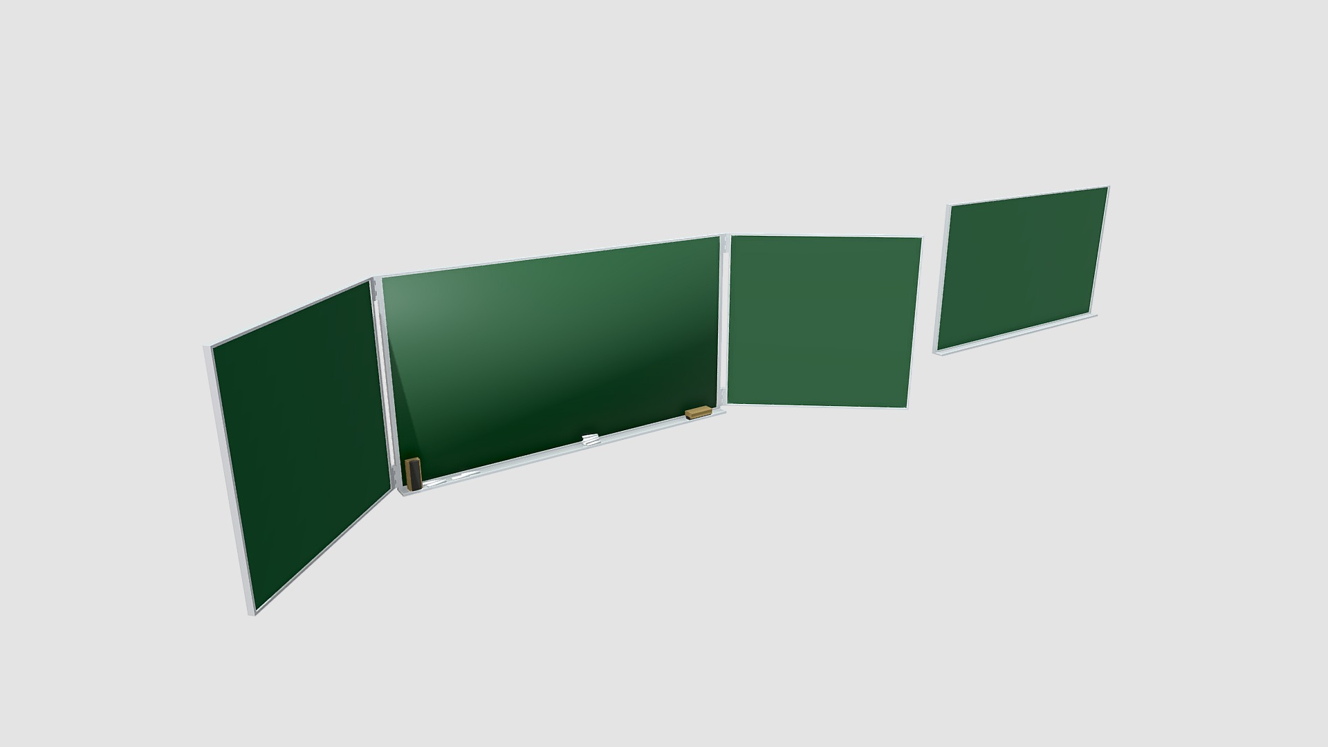 3D model Green chalkboard - This is a 3D model of the Green chalkboard. The 3D model is about chart.