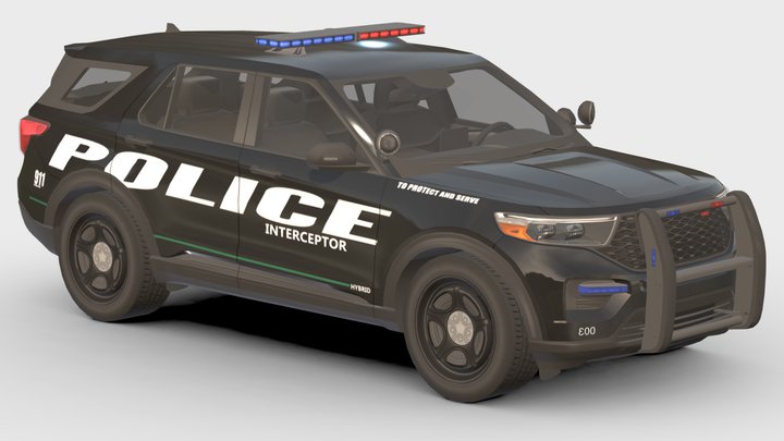 Police Car #1 3D Model