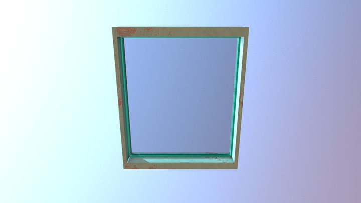 50s Window Lowpoly 3D Model