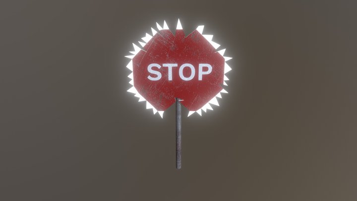 Stop Sign Concept Weapon " Dying Light" 3D Model