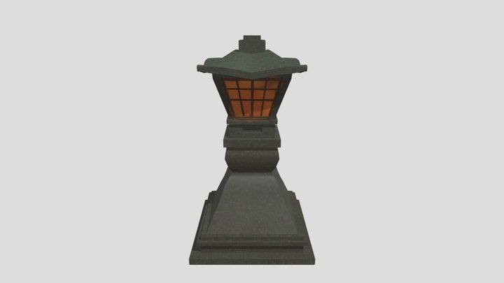 Japanese street light 3D Model