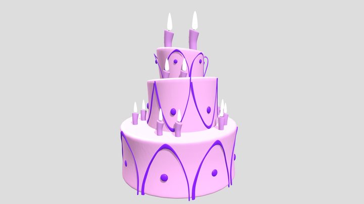 Birthday Cake 3D Model