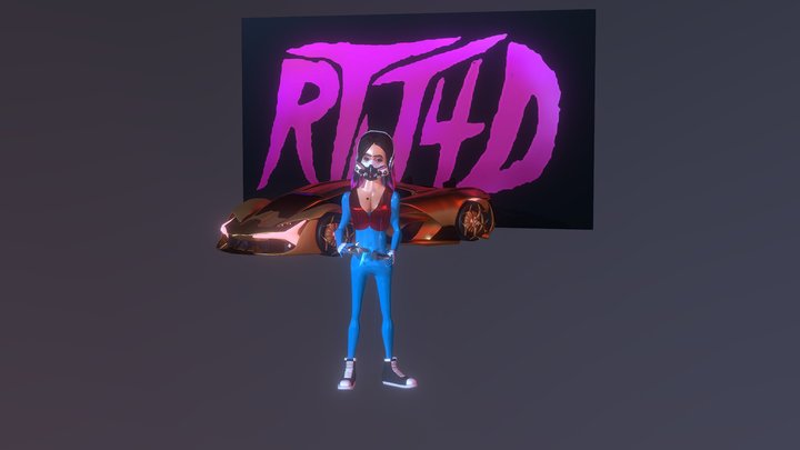 RTJ4D Mask girl 3D Model