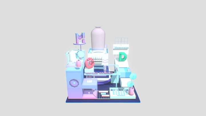 Motion Graphics Design 3D Model