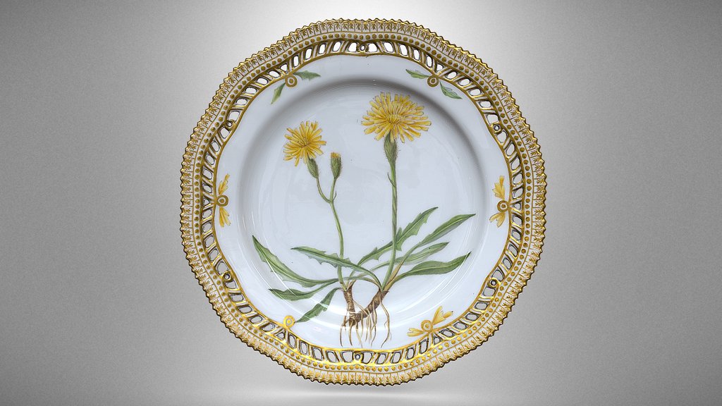Porcelain plate from the Flora Danica service