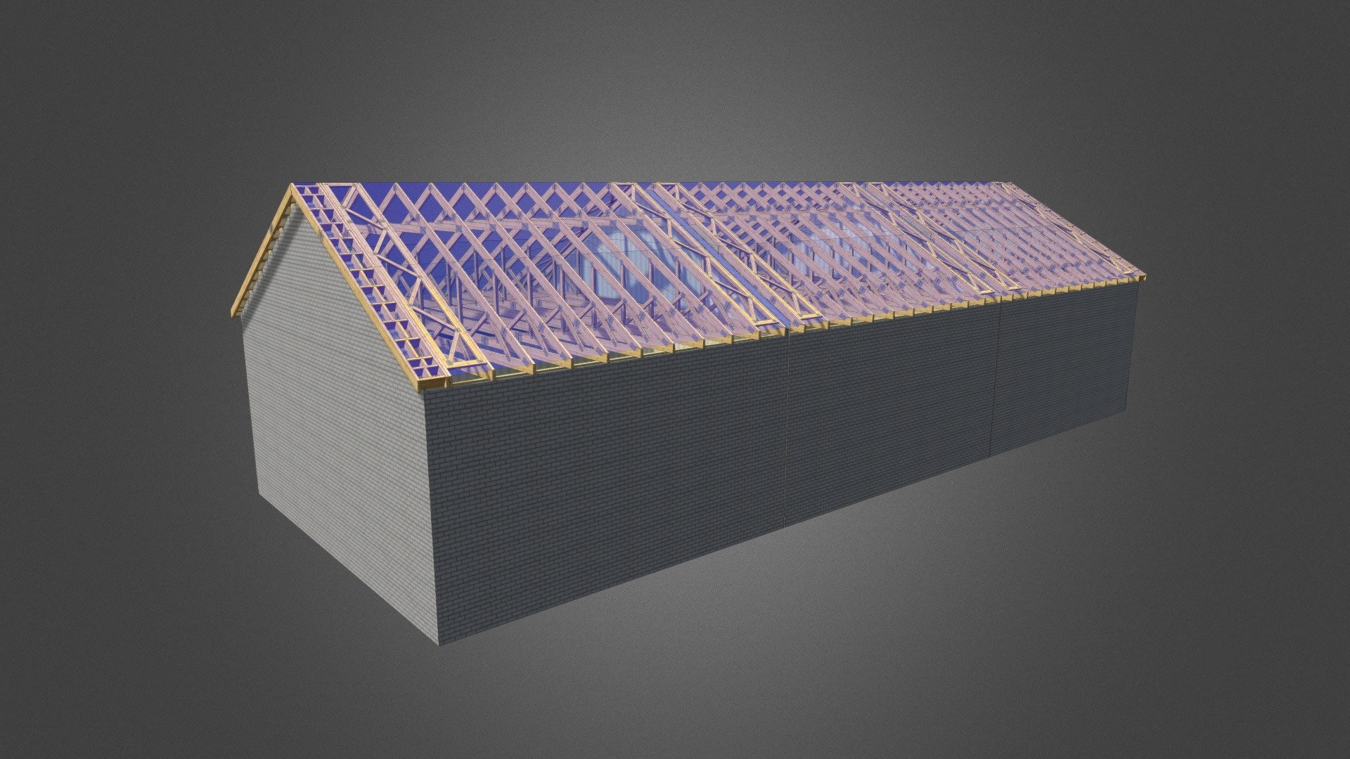 Poddasze użytkowe - budynek - zabudowa szeregowa — Sketchfab embed 3D viewer