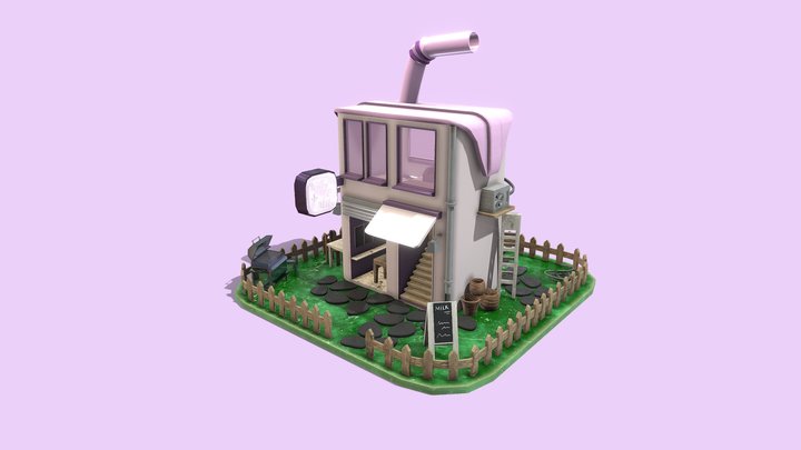 Wilky & Milky Cafe – Kostenloses 3D-Modell STL