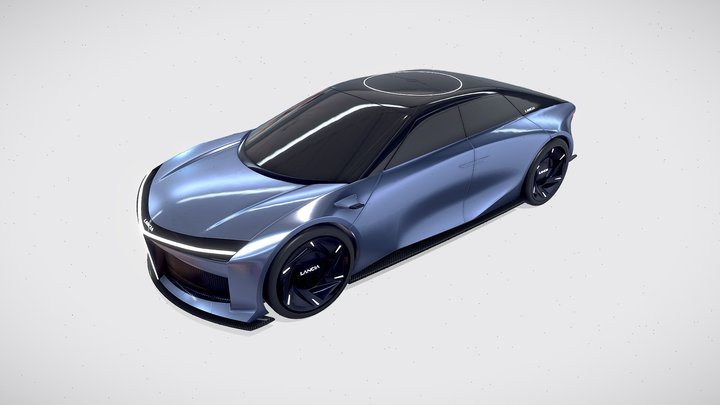 LANCIA Pure Sport - Blue 3D Model