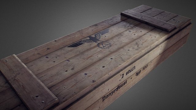 World War II Panzerfaust Crate 3D Model