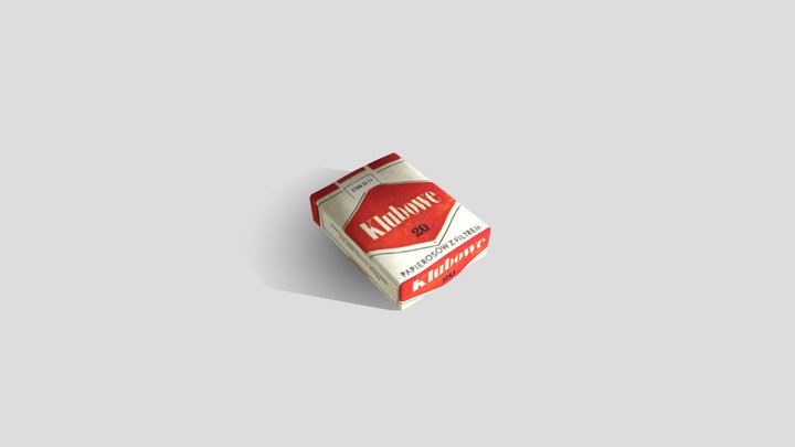 Old packet of cigarettes - 80s - Klubowe 3D Model